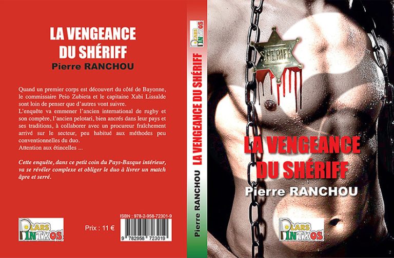 Couverture du livre polar LA VENGEANCE DU SHÉRIFF, réalisée par la graphiste Nathalie Glévarec en 2023