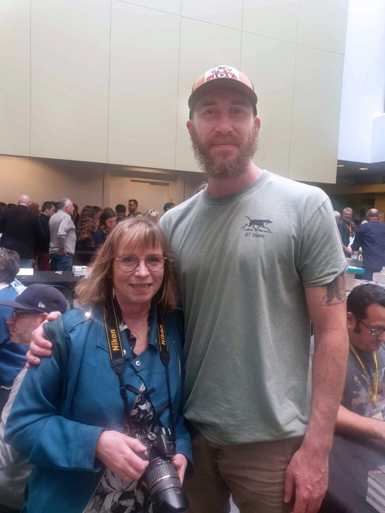 David Joy et Nathalie Glévarec lors du Salon Un aller retour dans le noir à Pau 2024